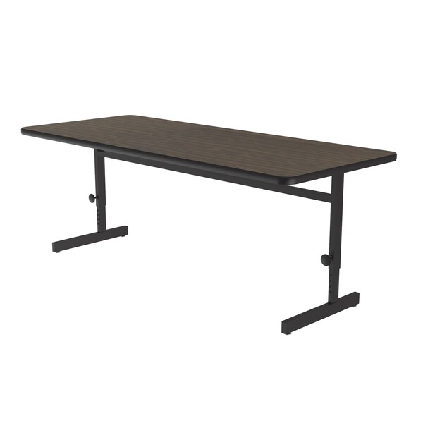 Rectangle Econoline Adjustable Height Computer Desk and Training Table, 30" W, 48" L, 21" to 29" H